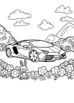 Cùng bé vẽ 89+ tô màu Lamborghini vui chơi mỗi ngày