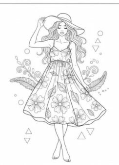 Tổng hợp 98+ mẫu tranh tô màu trang phục mùa hè dễ in