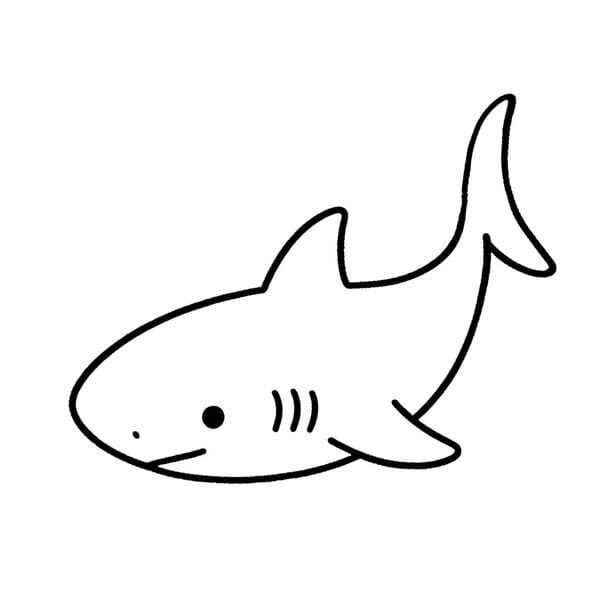 hình cá mập tô màu