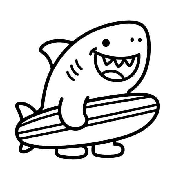 hình con cá mập tô màu​