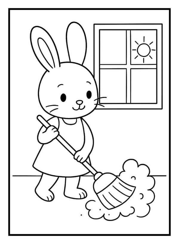 hình con thỏ tô màu