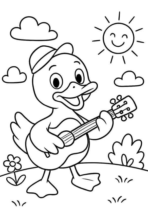 hình con vịt tô màu