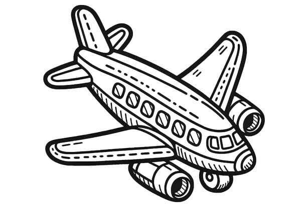 hình máy bay tô màu