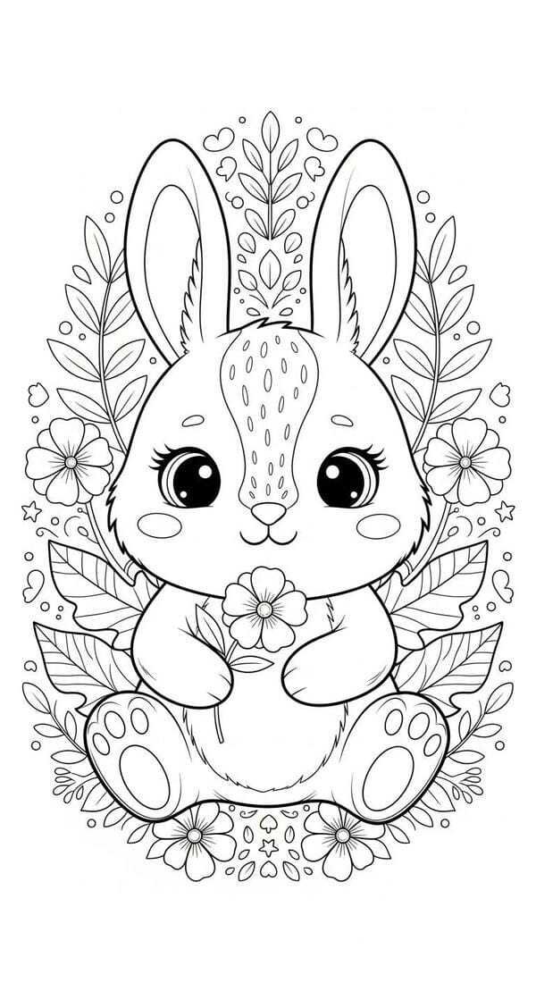 hình tô màu con thỏ