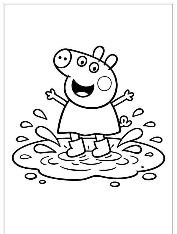 hình tô màu heo peppa
