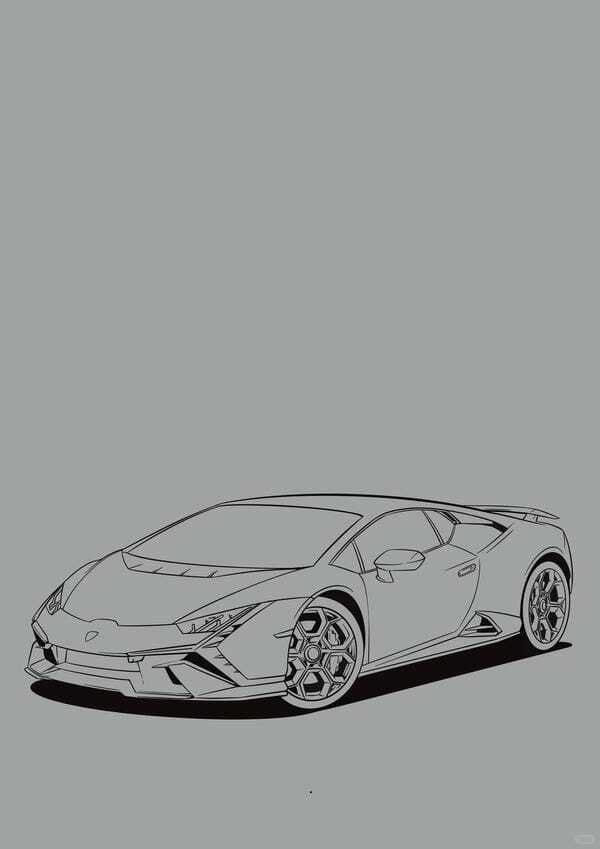 hình tô màu xe đua