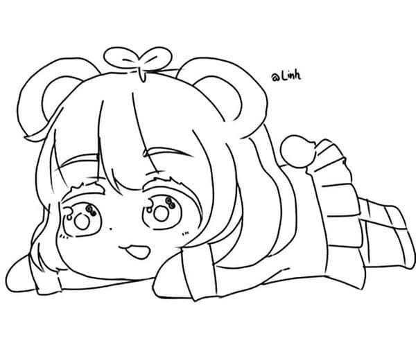 hình vẽ mèo simmy tô màu