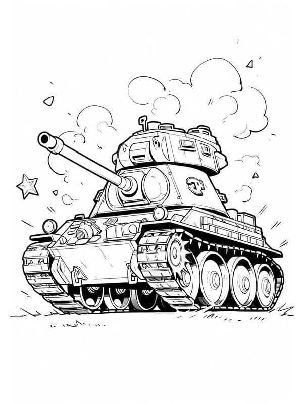 hình vẽ tô màu xe tăng