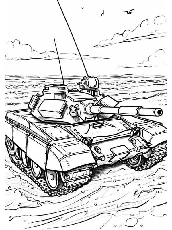 hình xe tăng tô màu