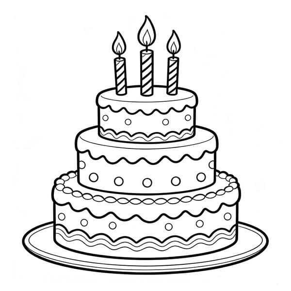 tô màu bánh sinh nhật​ 11