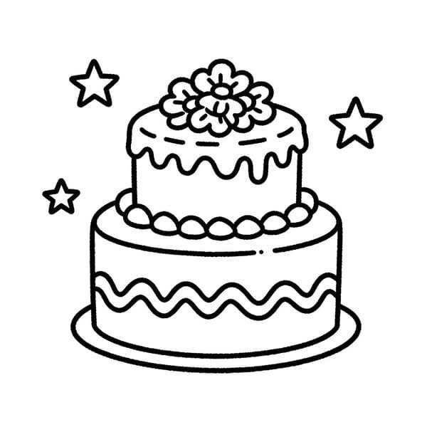 tô màu bánh sinh nhật​ 12