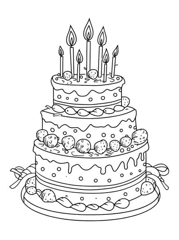 tô màu bánh sinh nhật​ 26