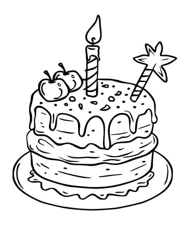 tô màu bánh sinh nhật​ 27