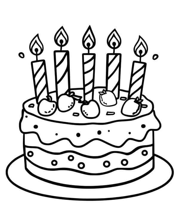 tô màu bánh sinh nhật​ 29