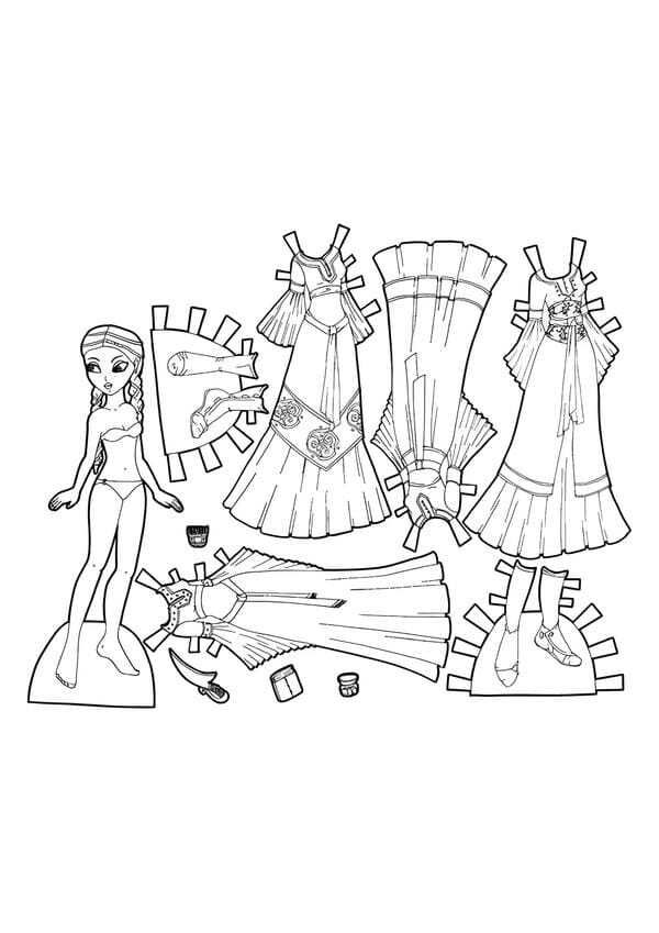 Mê mẩn 99+ tô màu búp bê giấy phong cách công chúa cho bé - Hình ảnh bài viết