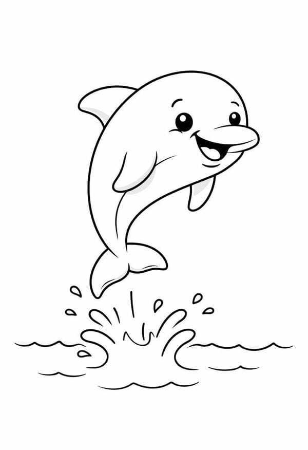 tô màu cá heo 9