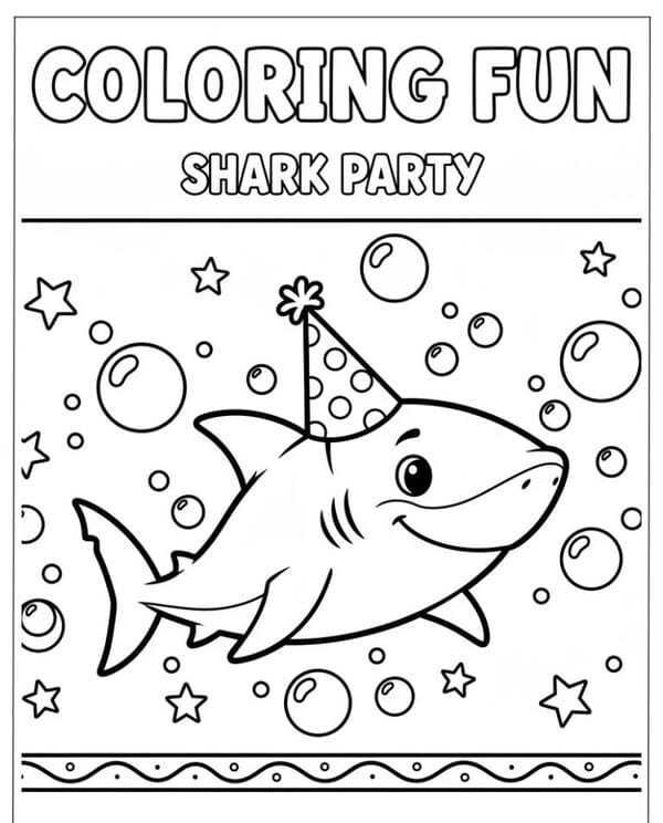 tô màu cá mập 14