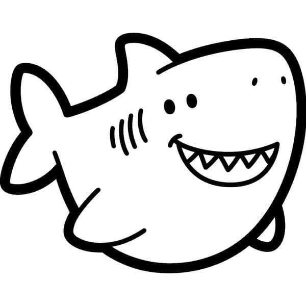 tô màu cá mập 19