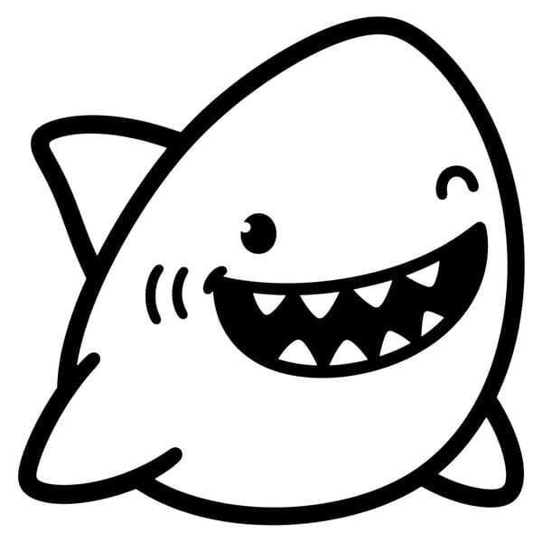 tô màu cá mập 21