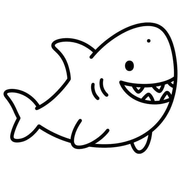 tô màu cá mập 22