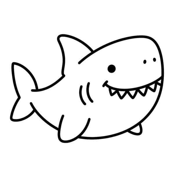 tô màu cá mập 23