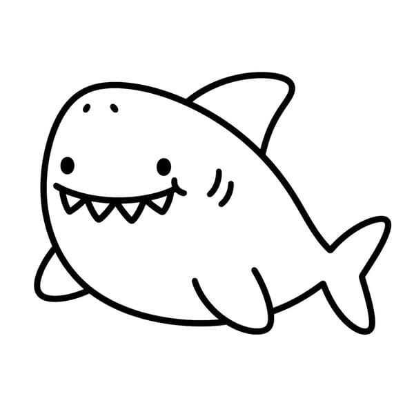 tô màu cá mập 24