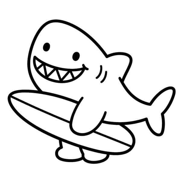 tô màu cá mập 26