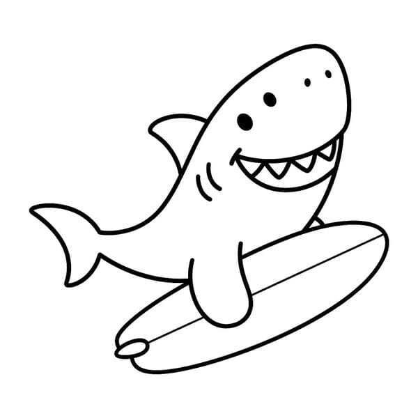 tô màu cá mập 27