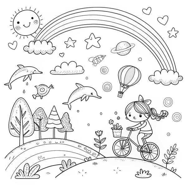 tô màu cầu vồng 20