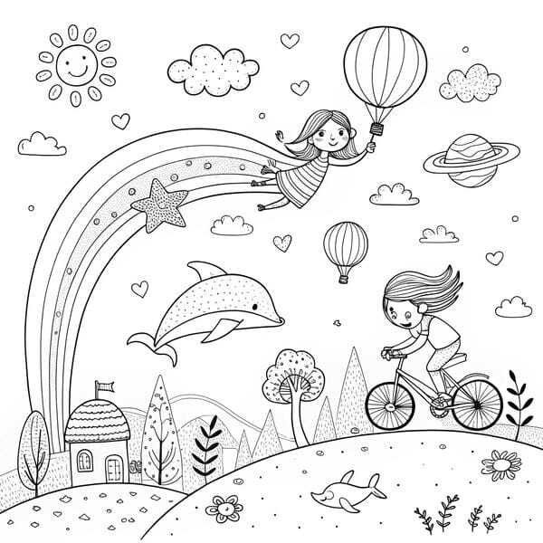 tô màu cầu vồng 22