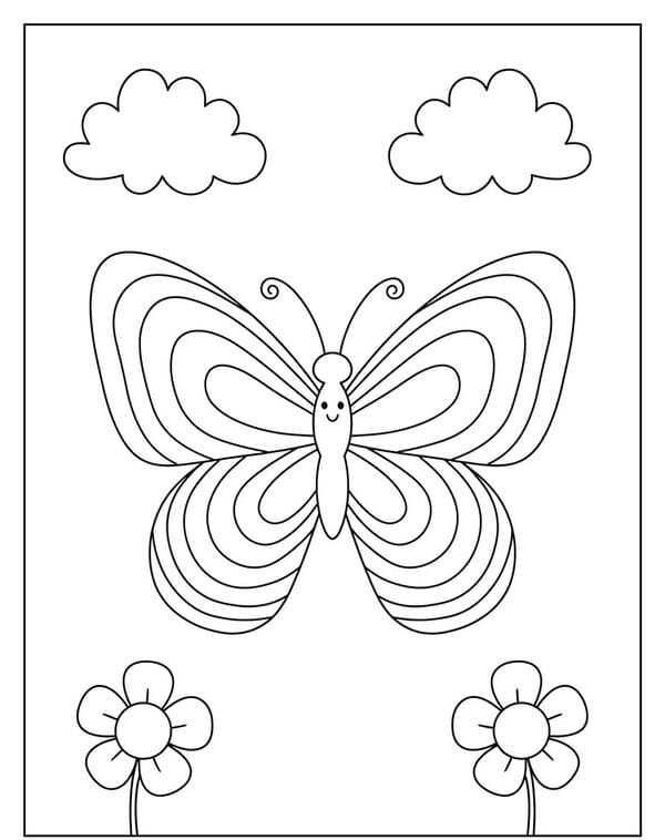 tô màu con bướm 24