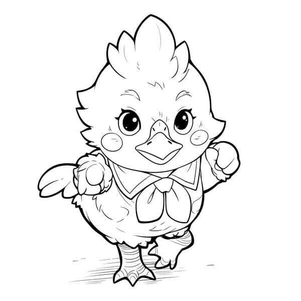 tô màu con gà con​