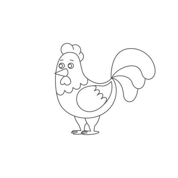 tô màu con gà trống 12