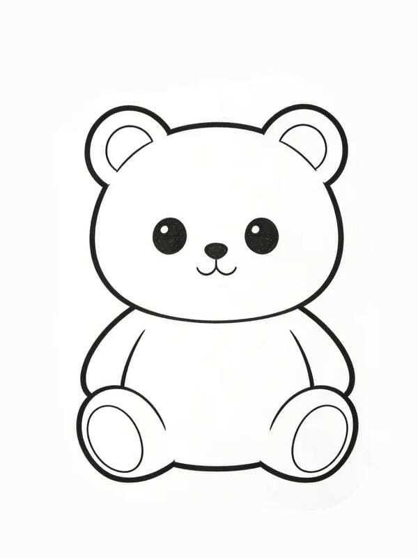 tô màu con gấu 14