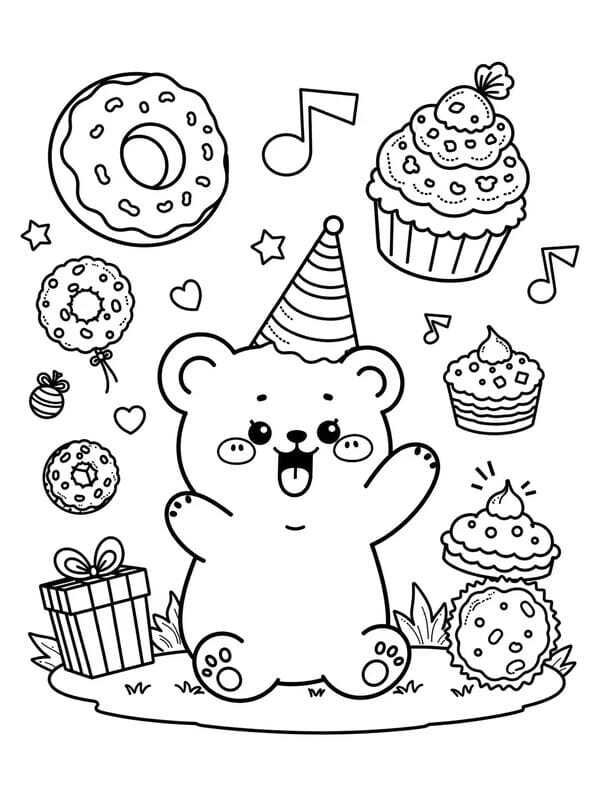 tô màu con gấu 15