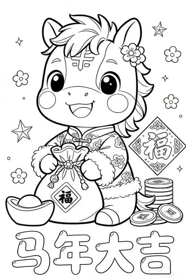 tô màu con ngựa 1