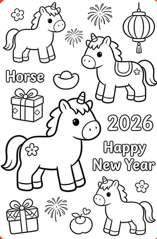 tô màu con ngựa 20