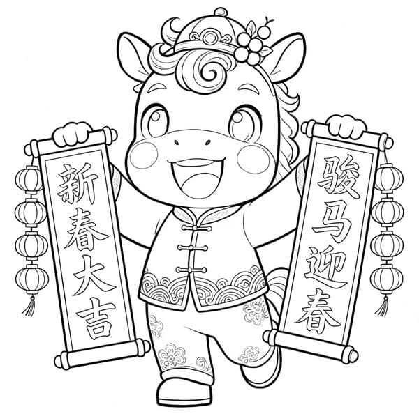 tô màu con ngựa 3