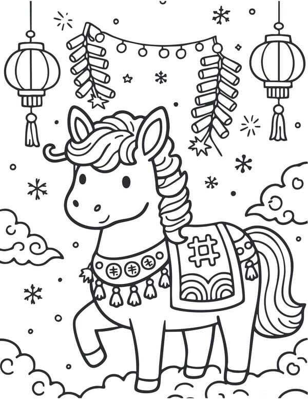 tô màu con ngựa 32