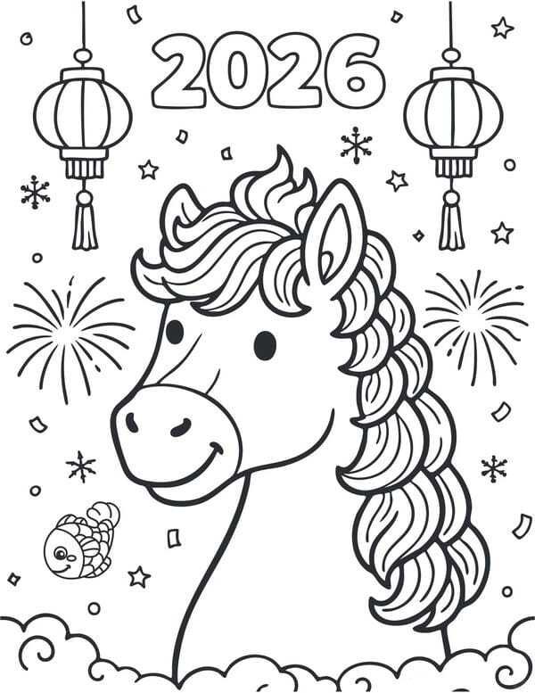 tô màu con ngựa 34