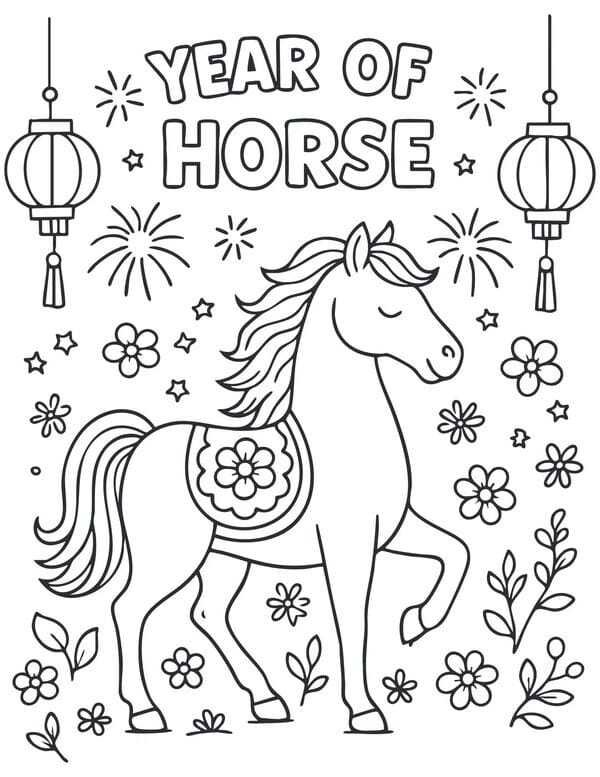 tô màu con ngựa 35