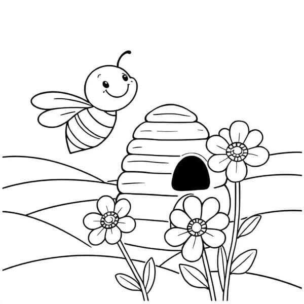 tô màu con ong 1