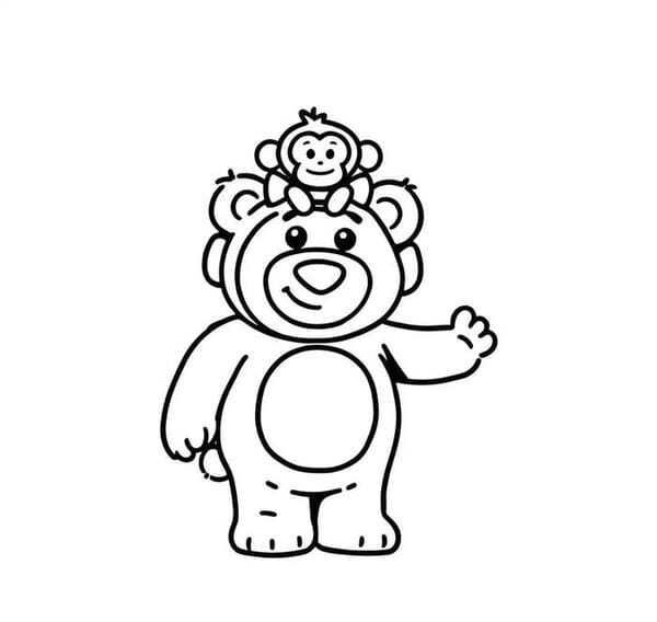 tô màu gấu dâu 12