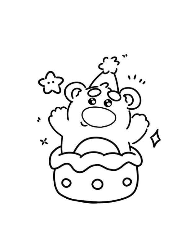 tô màu gấu dâu 18