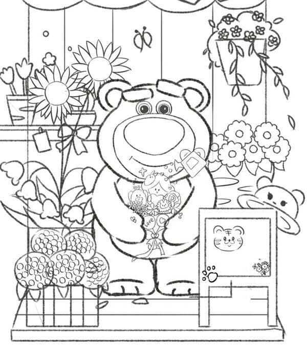 tô màu gấu dâu 22