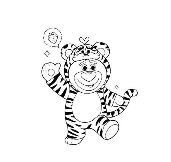 tô màu gấu dâu 25