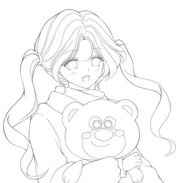 tô màu gấu dâu 26