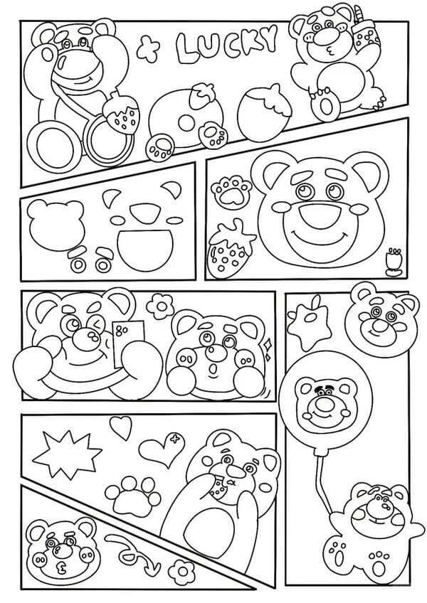 tô màu gấu dâu 27