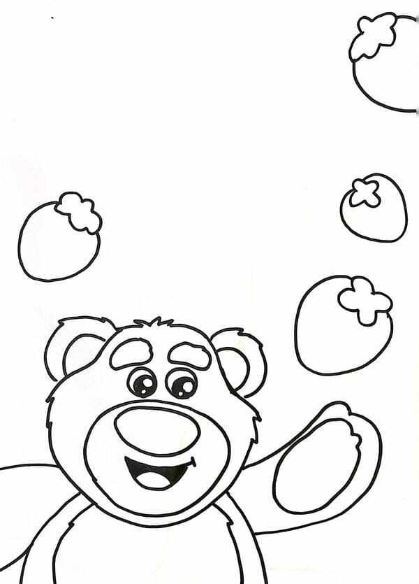 tô màu gấu dâu 4