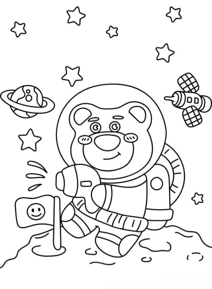 tô màu gấu dâu 5